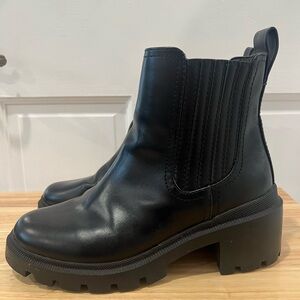 Black Leather Ankle Boots